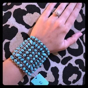 Brand new with tags- Faux turquoise cuff
